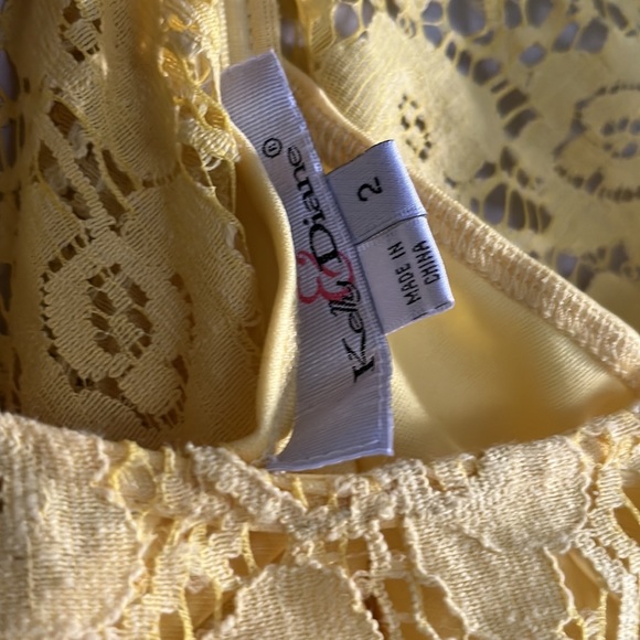 EUC. Beautiful fun yellow lace Kelly & Diane dress. Perfect spring dress. - Picture 3 of 8